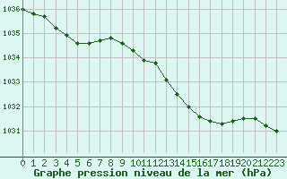 Courbe de la pression atmosphrique pour La Roche-sur-Yon (85)