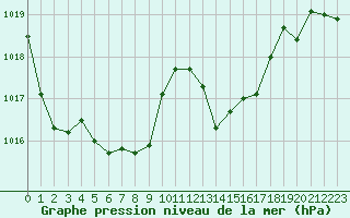 Courbe de la pression atmosphrique pour La Roche-sur-Yon (85)