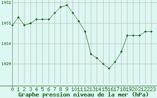 Courbe de la pression atmosphrique pour Roanne (42)