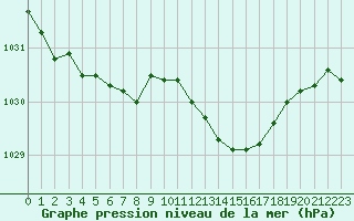 Courbe de la pression atmosphrique pour Ile d