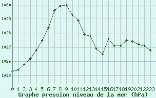 Courbe de la pression atmosphrique pour Millau - Soulobres (12)