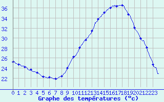 Courbe de tempratures pour Montlimar (26)
