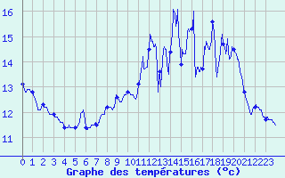 Courbe de tempratures pour Rochefort Saint-Agnant (17)