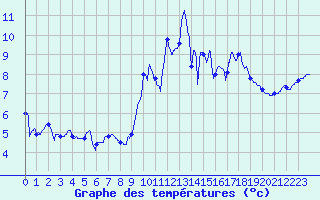 Courbe de tempratures pour Rochefort Saint-Agnant (17)