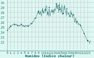 Courbe de l'humidex pour Rochefort Saint-Agnant (17)