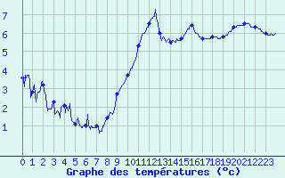 Courbe de tempratures pour Rochefort Saint-Agnant (17)