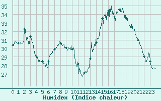 Courbe de l'humidex pour Rochefort Saint-Agnant (17)