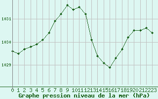 Courbe de la pression atmosphrique pour Muret (31)