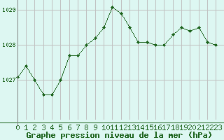 Courbe de la pression atmosphrique pour Gros-Rderching (57)