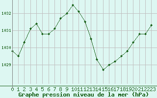 Courbe de la pression atmosphrique pour Millau - Soulobres (12)