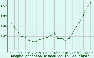 Courbe de la pression atmosphrique pour Amur (79)