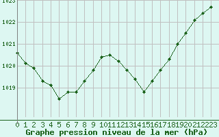 Courbe de la pression atmosphrique pour Albi (81)