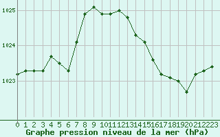 Courbe de la pression atmosphrique pour Ancey (21)
