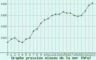 Courbe de la pression atmosphrique pour Ile d