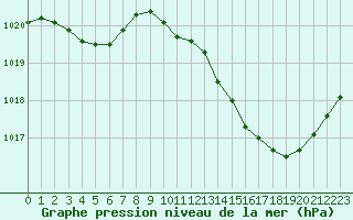 Courbe de la pression atmosphrique pour Albi (81)