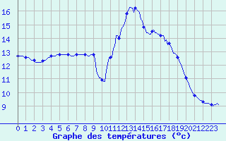 Courbe de tempratures pour Blus (40)