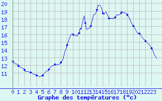 Courbe de tempratures pour Pinsot (38)