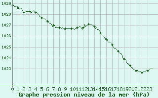 Courbe de la pression atmosphrique pour Cavalaire-sur-Mer (83)