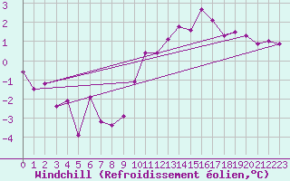 Courbe du refroidissement olien pour Neu Ulrichstein