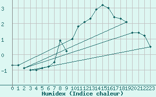 Courbe de l'humidex pour Tirgu Jiu