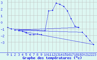 Courbe de tempratures pour Elzach-Fisnacht