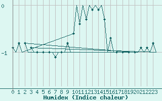 Courbe de l'humidex pour Holzdorf