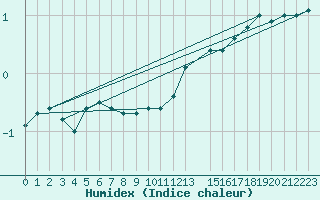 Courbe de l'humidex pour Gaardsjoe
