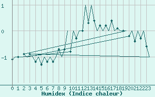 Courbe de l'humidex pour Neuburg / Donau