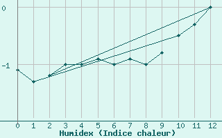 Courbe de l'humidex pour Great Dun Fell