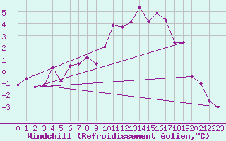 Courbe du refroidissement olien pour Michelstadt-Vielbrunn