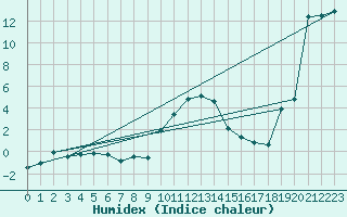 Courbe de l'humidex pour Flhli