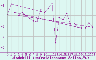 Courbe du refroidissement olien pour Neu Ulrichstein