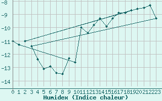 Courbe de l'humidex pour Seljelia