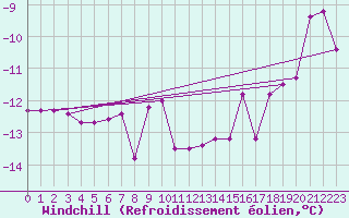 Courbe du refroidissement olien pour Petistraesk