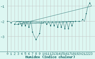 Courbe de l'humidex pour Skelleftea Airport