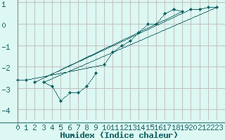 Courbe de l'humidex pour Viitasaari