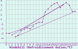 Courbe du refroidissement olien pour Argentia, Nfld