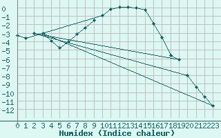 Courbe de l'humidex pour Birzai