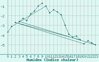 Courbe de l'humidex pour Hjartasen