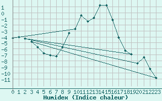 Courbe de l'humidex pour Nesbyen-Todokk