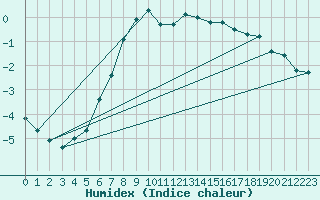 Courbe de l'humidex pour Somero Salkola
