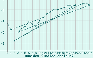 Courbe de l'humidex pour Nesbyen-Todokk
