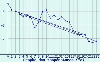 Courbe de tempratures pour Fichtelberg