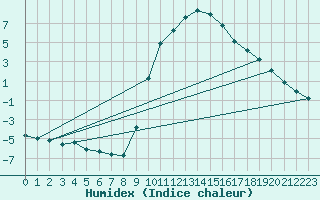 Courbe de l'humidex pour Selonnet (04)