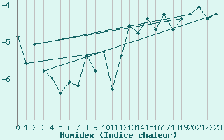 Courbe de l'humidex pour Hornbjargsviti