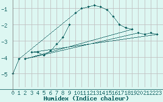 Courbe de l'humidex pour Skagsudde