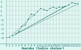 Courbe de l'humidex pour Ineu Mountain