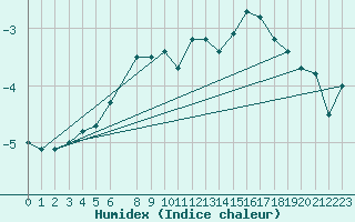 Courbe de l'humidex pour Blahammaren
