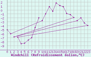 Courbe du refroidissement olien pour Neu Ulrichstein