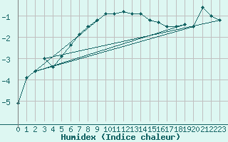 Courbe de l'humidex pour Turnu Magurele